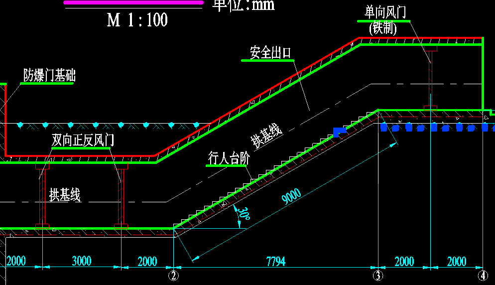 行人巷道自动风门